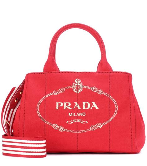 prada red canvas tote|prada canvas tote bag.